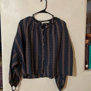 Faye Top in Indigo Daisy XL